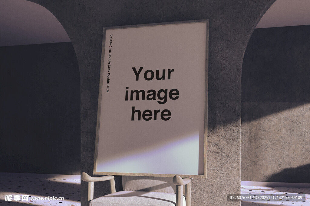 壁画相框海报样机图片