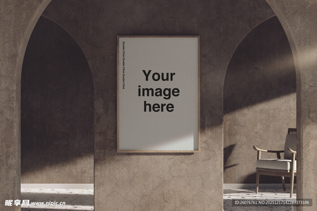 壁画相框海报样机图片