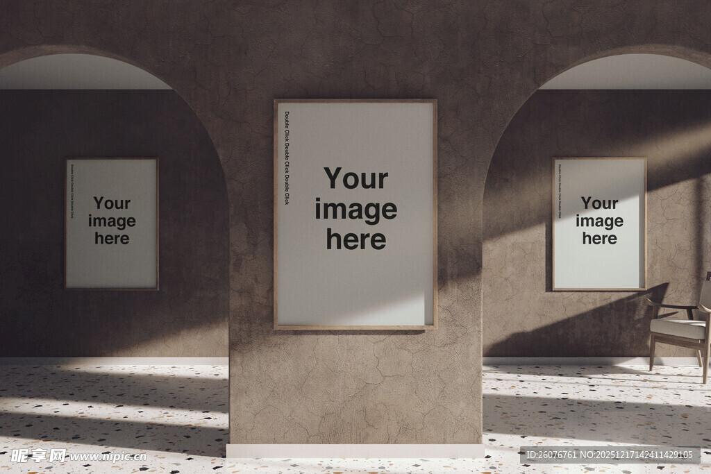 壁画相框海报样机图片