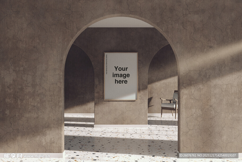 壁画相框海报样机图片