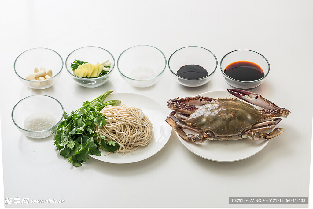 螃蟹烹饪食材准备
