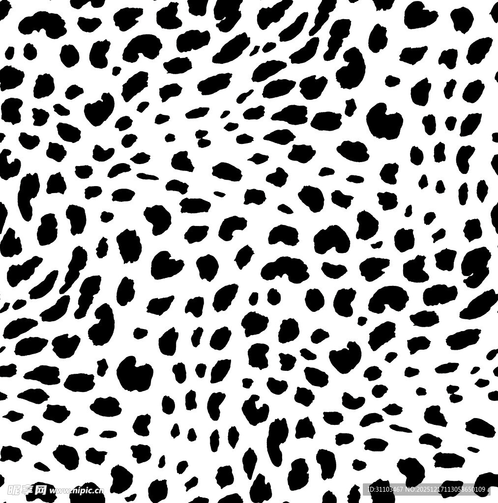 黑白豹纹纹理图案