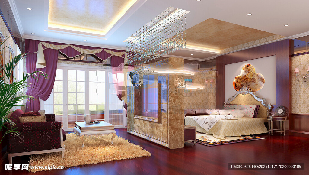 豪华欧式风格卧室空间