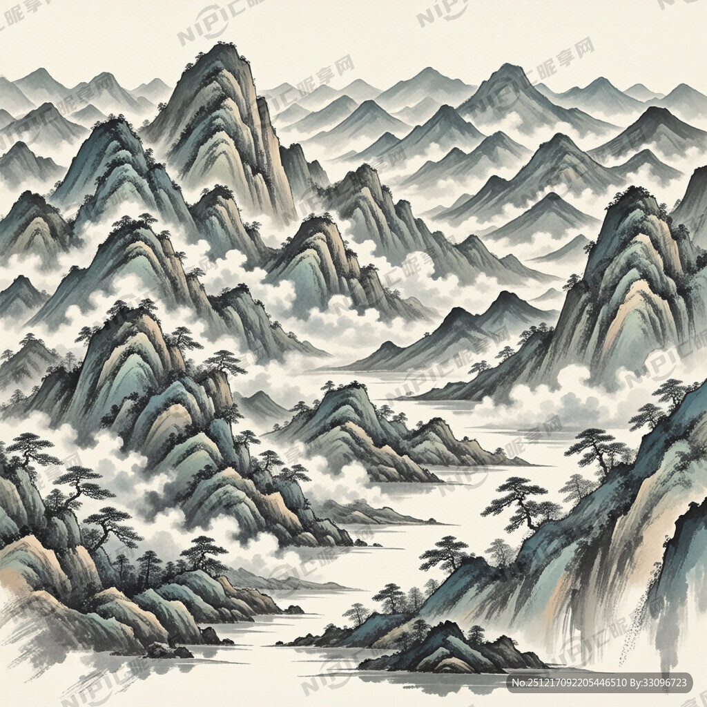 点状山 层次分明 多山