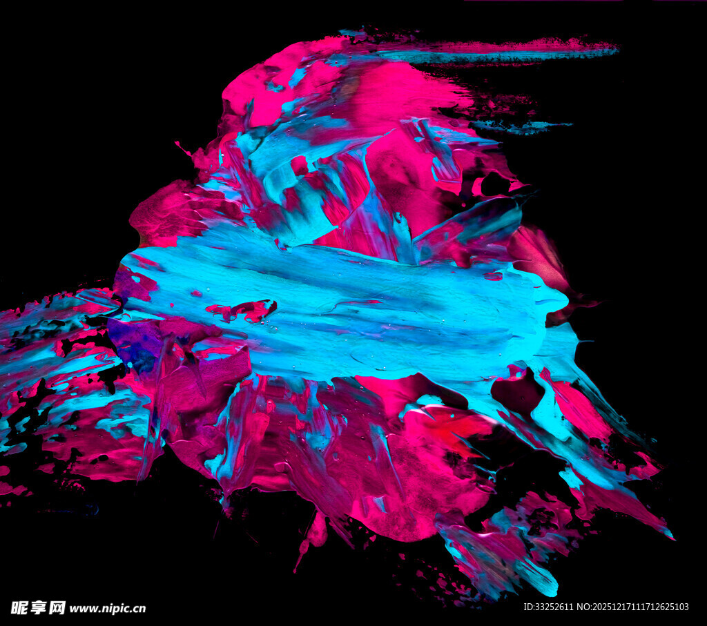 炫彩抽象颜料喷溅效果
