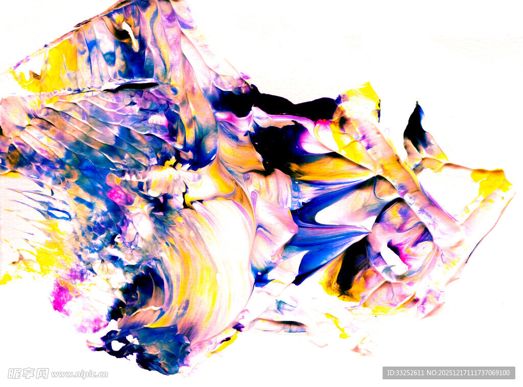 抽象多彩艺术颜料图案