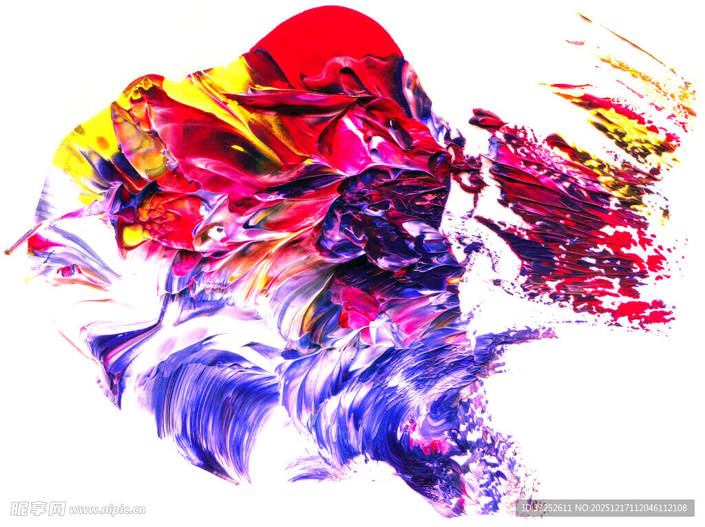 色彩斑斓的抽象艺术画作