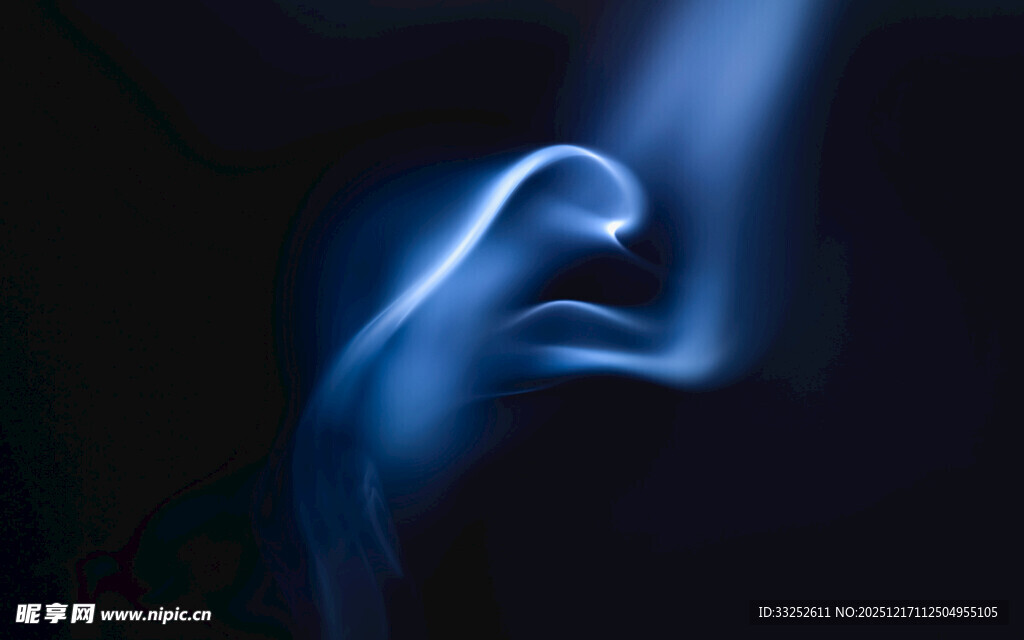 蓝色梦幻烟雾艺术形态