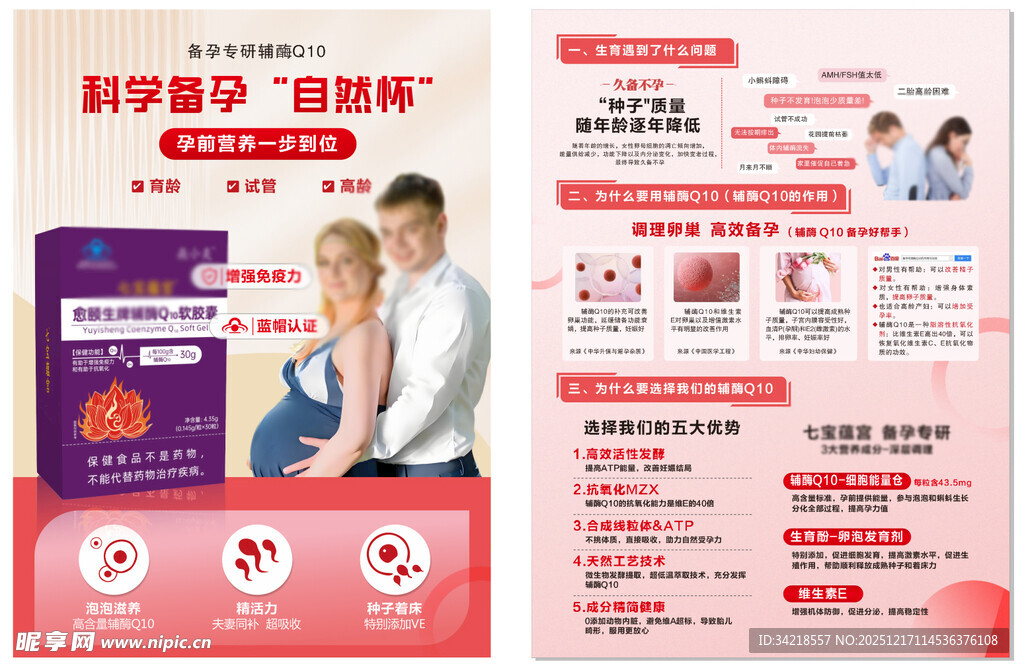 辅酶Q10彩页 备孕