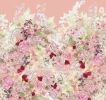 梦幻缤纷花卉图案背景