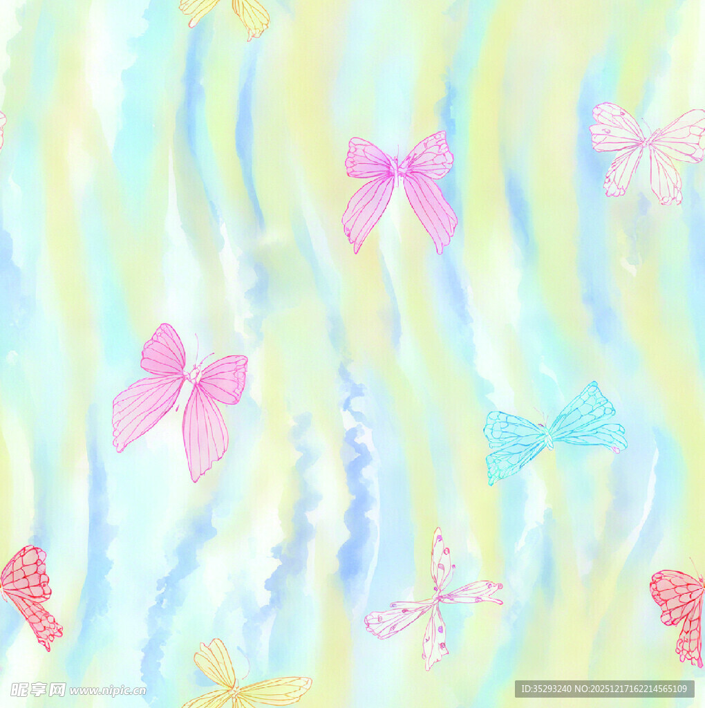 梦幻蝴蝶背景图案