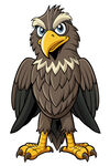 愤怒的卡通老鹰形象