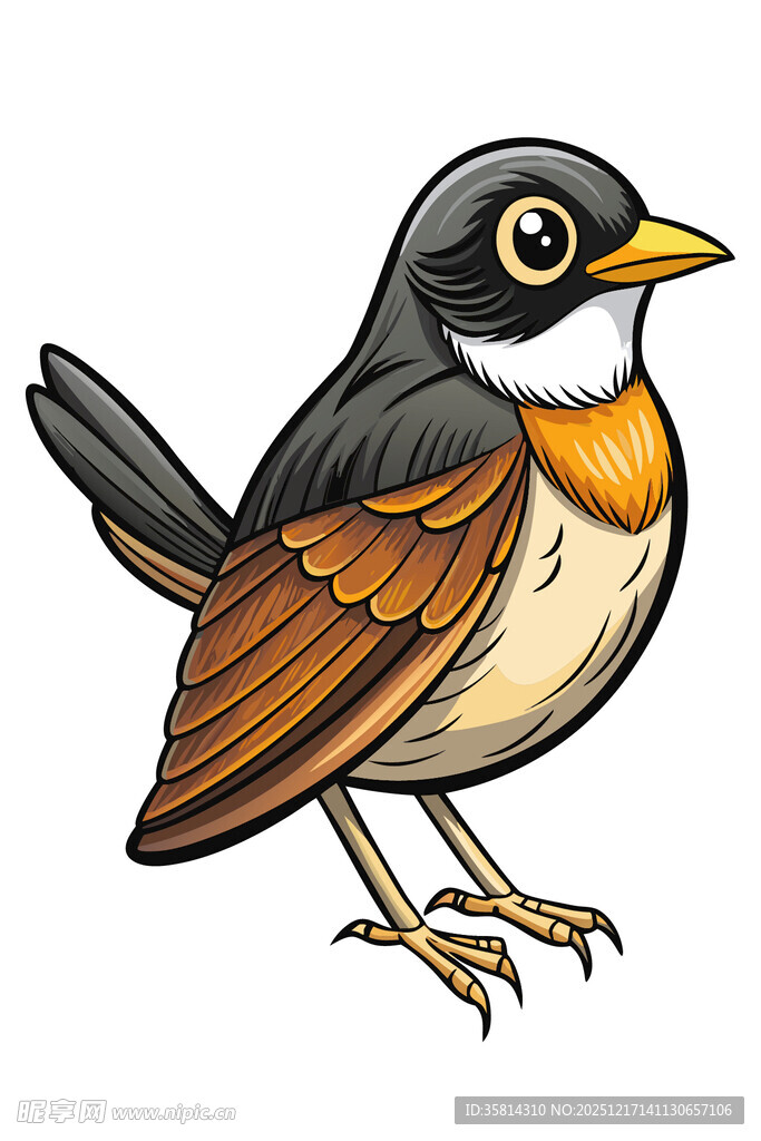可爱卡通小鸟插画