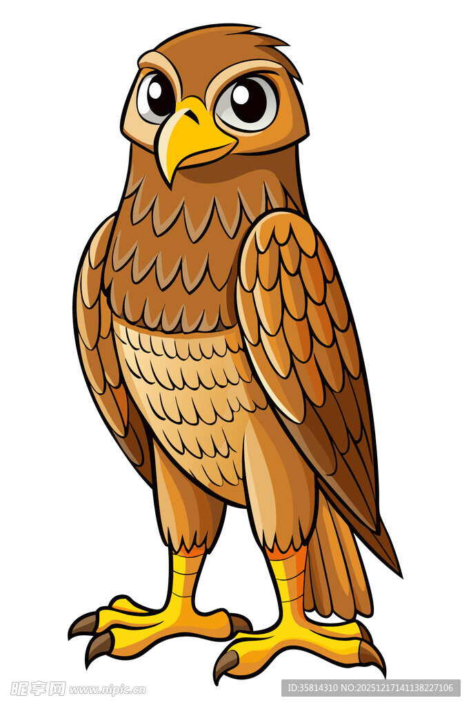 卡通站立场鹰形象