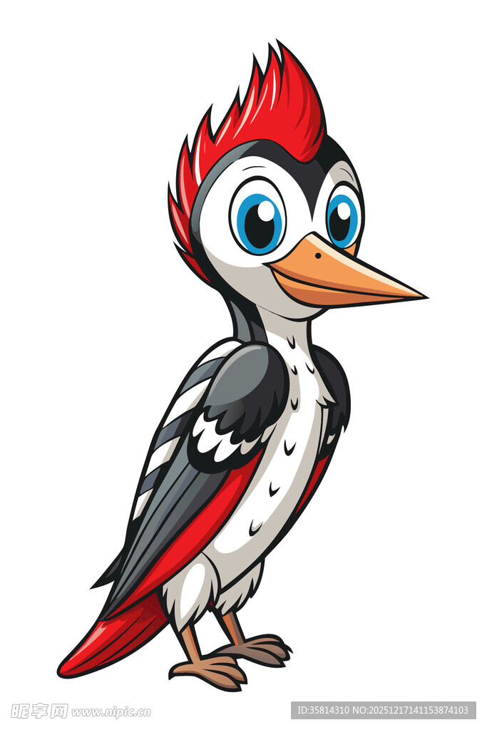 卡通啄木鸟形象