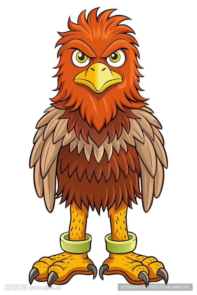 愤怒的卡通鹰形象