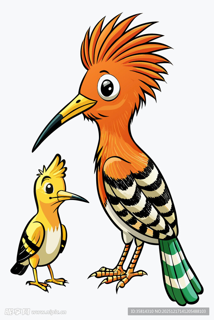 大戴胜与小雏鸟