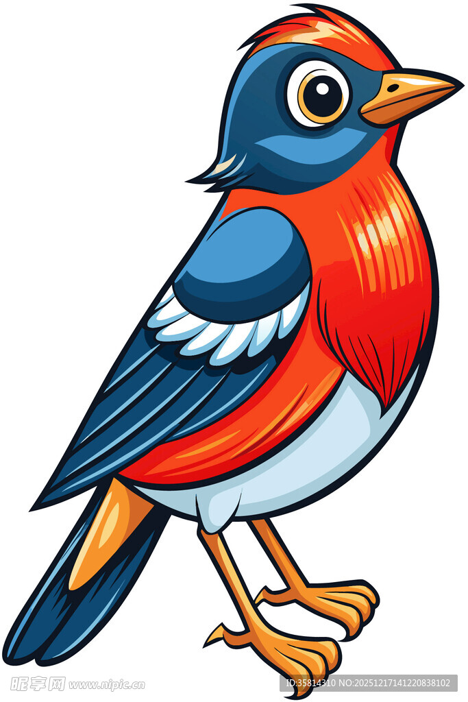 彩色卡通小鸟