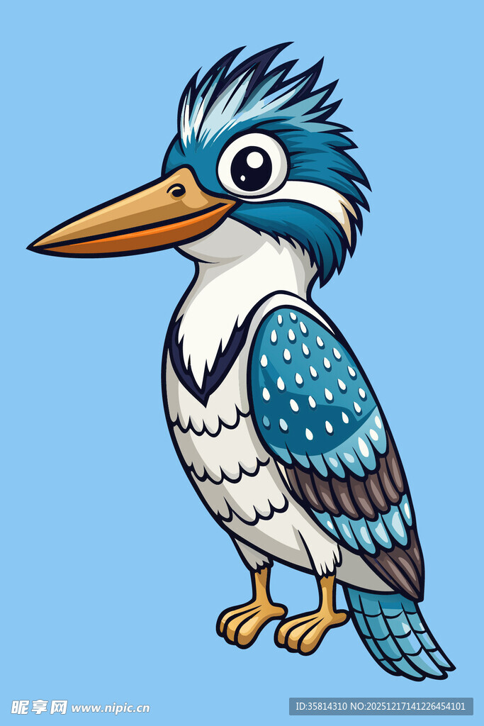 卡通翠鸟形象