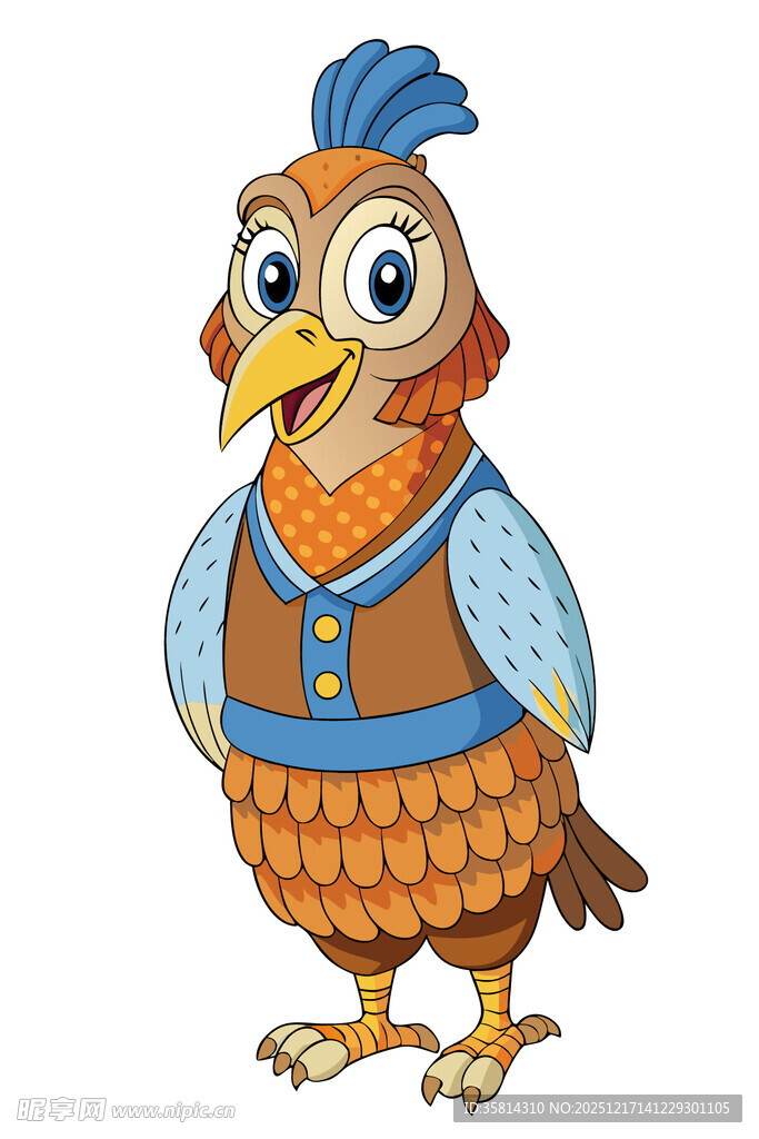 卡通装扮小鸟形象