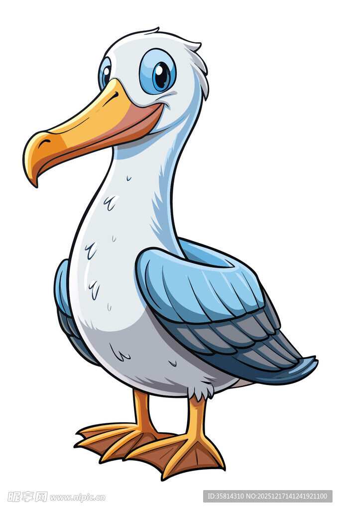 可爱卡通鹈鹕形象