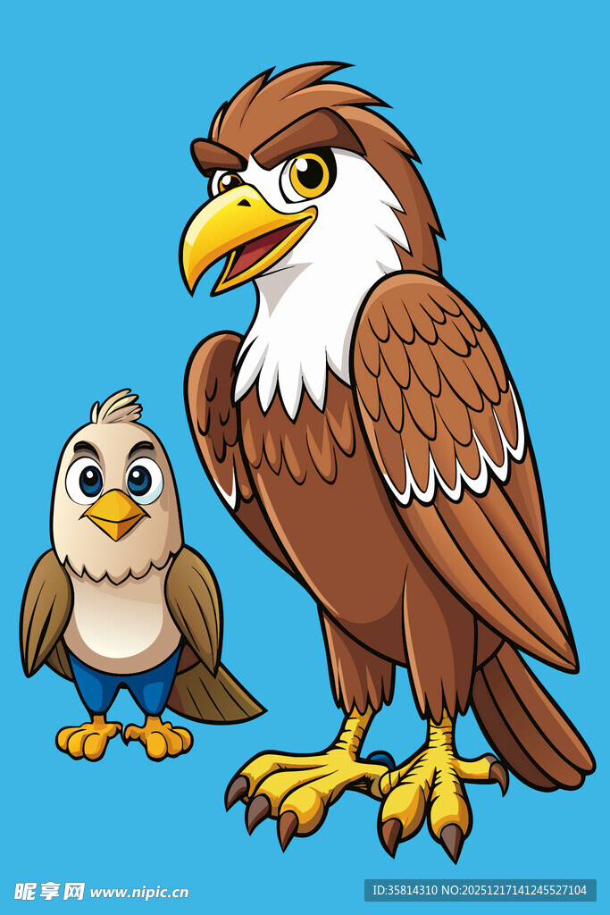 老鹰与幼鸟