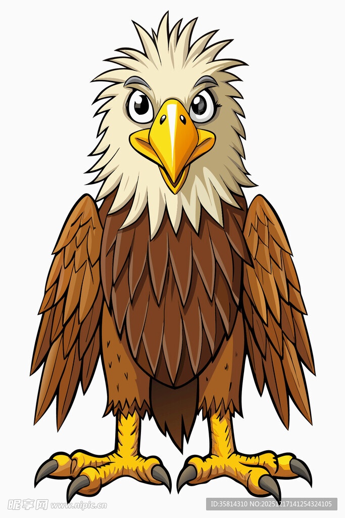 卡通白头鹰形象