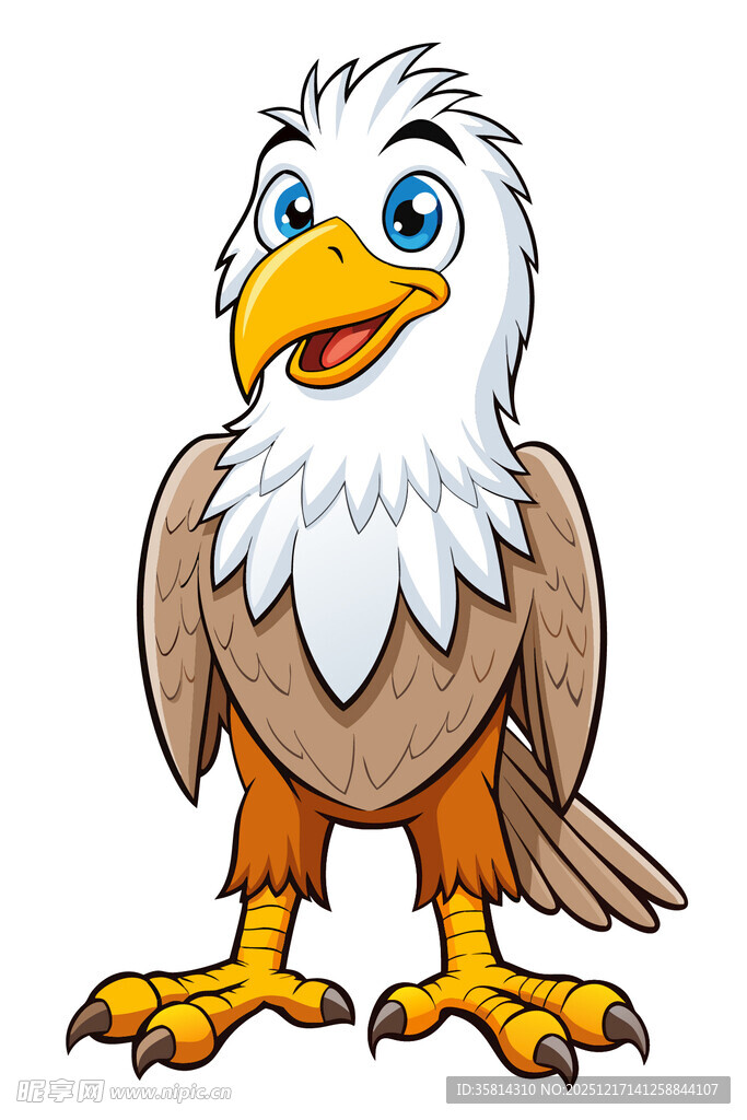 卡通白头鹰形象