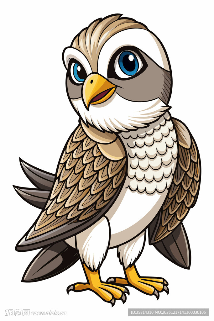 可爱卡通小鹰形象