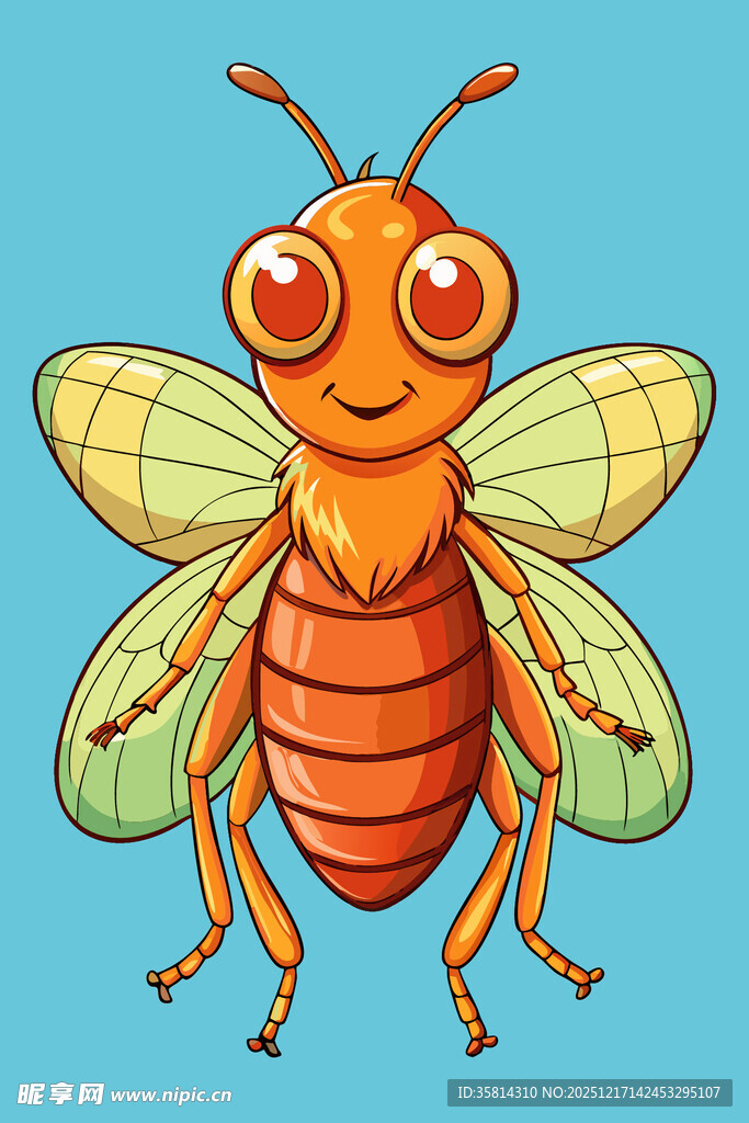 可爱卡通蜜蜂插画