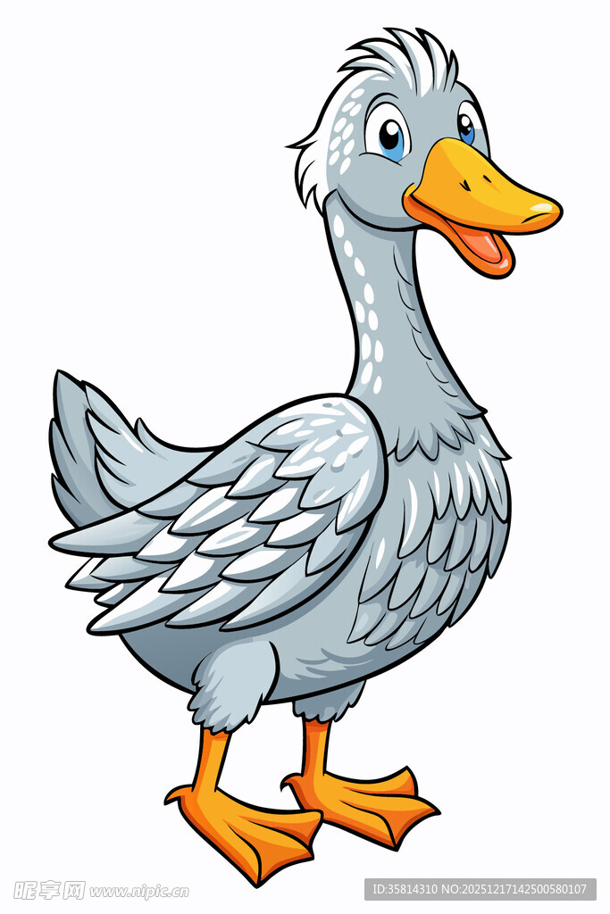 卡通灰鸭子形象