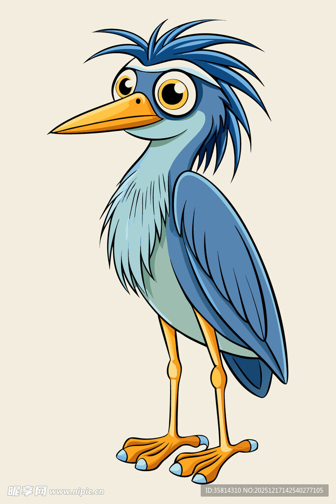 蓝色小鸟插画