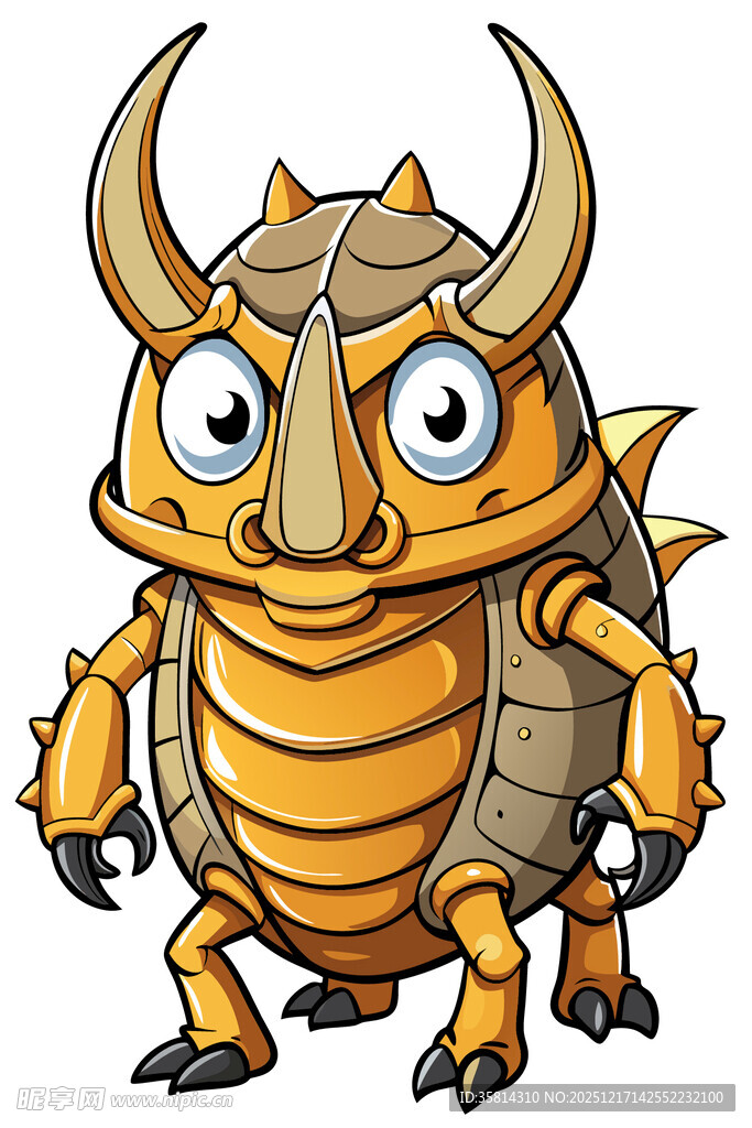 长角的卡通乌龟形象