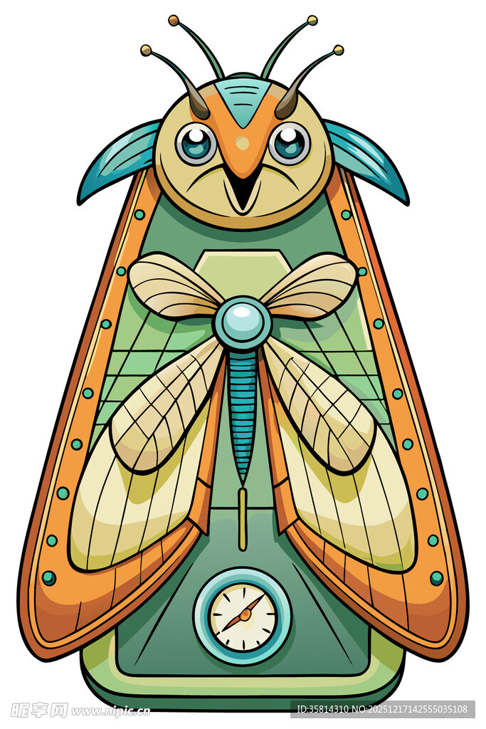 彩色昆虫卡通形象