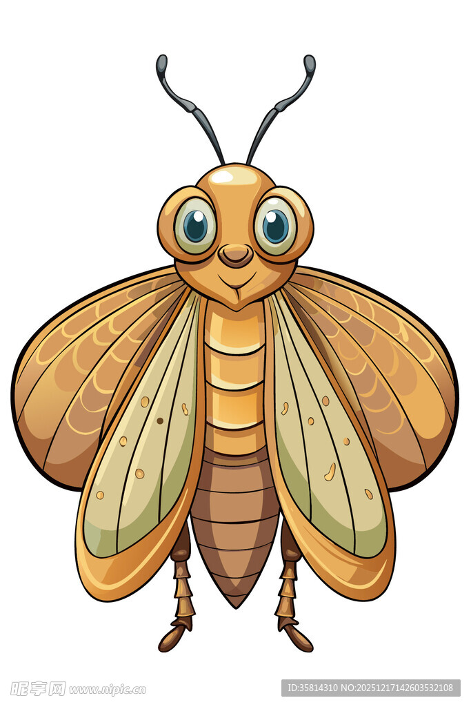 可爱卡通飞虫形象
