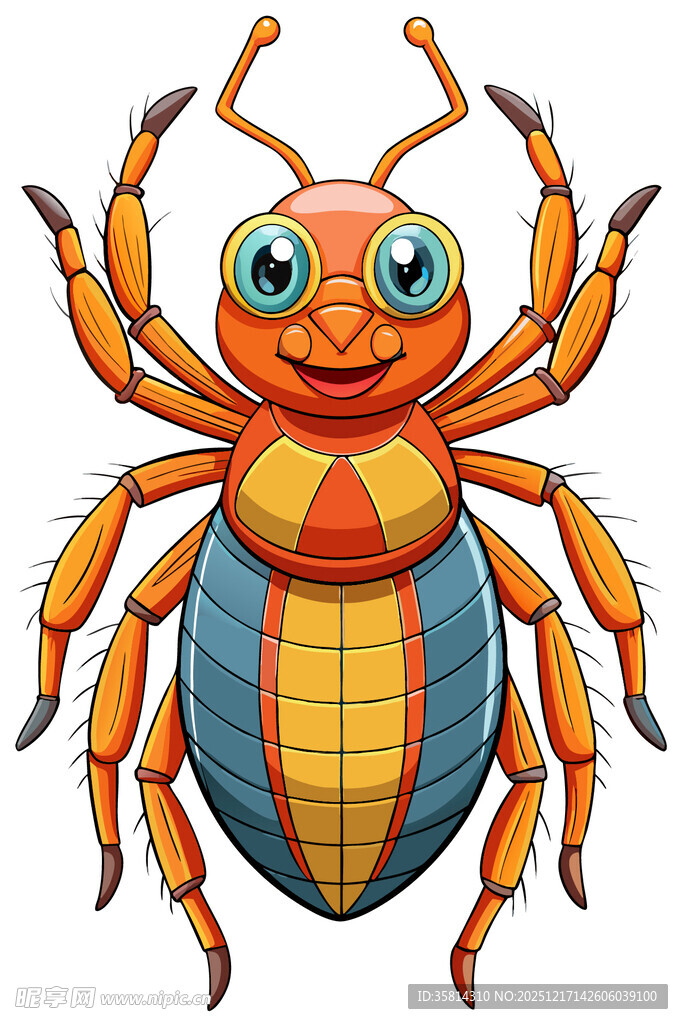 可爱卡通蜘蛛形象