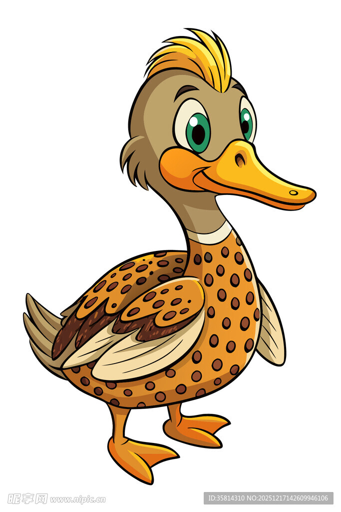 可爱斑点小鸭子