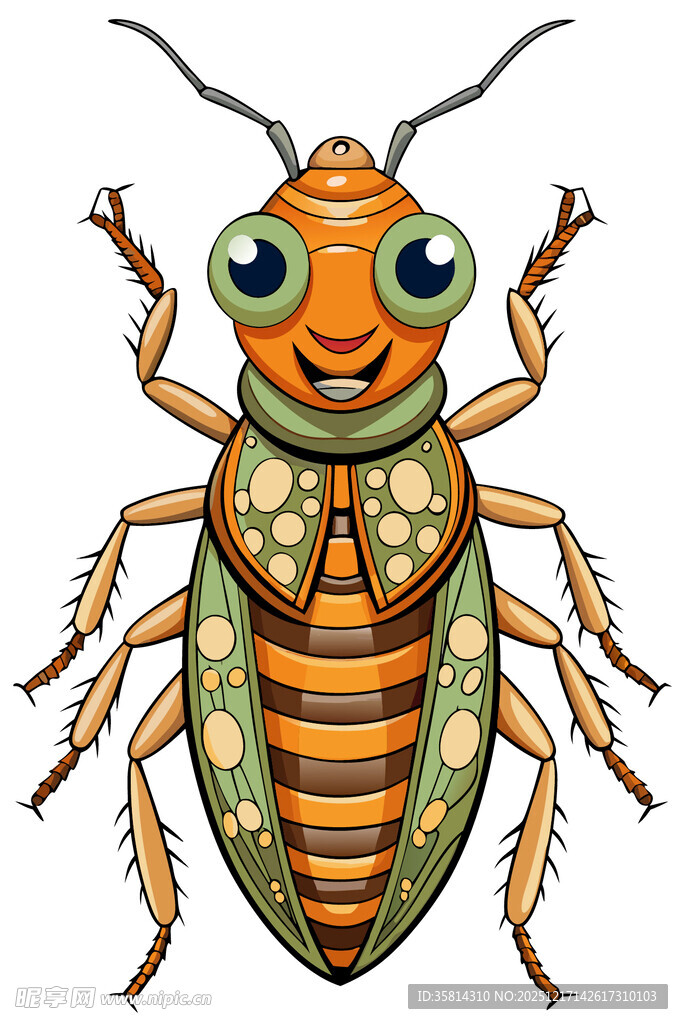 可爱卡通甲虫形象