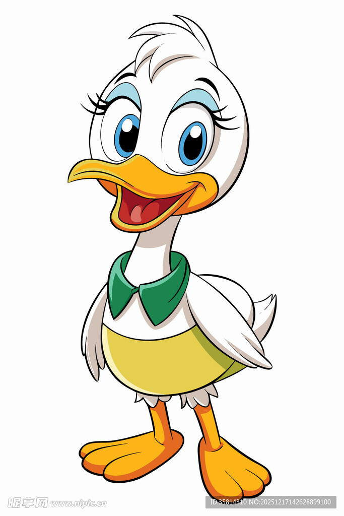 可爱卡通小鸭形象