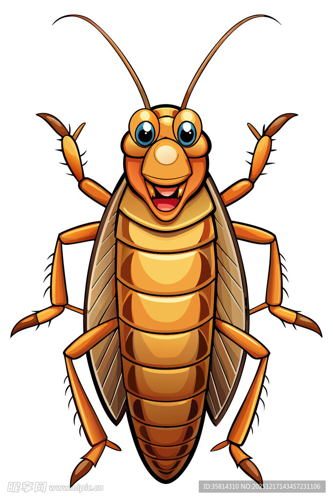 可爱卡通蟑螂形象