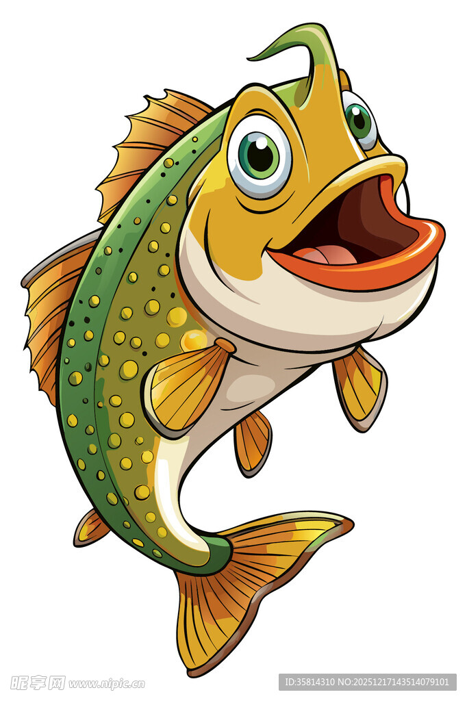 卡通快乐鱼