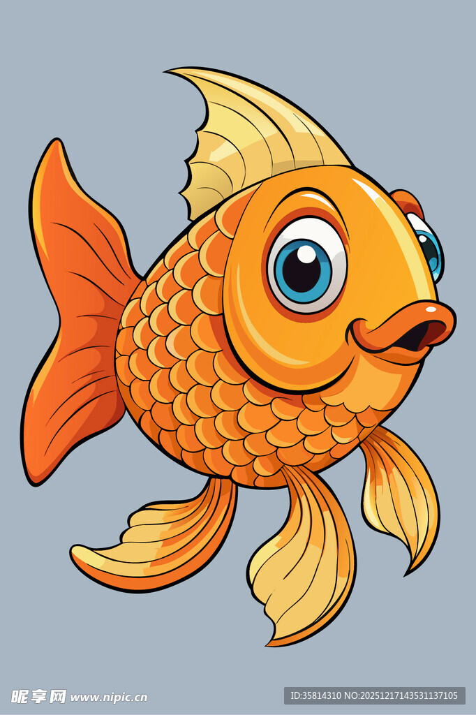 可爱金鱼卡通形象
