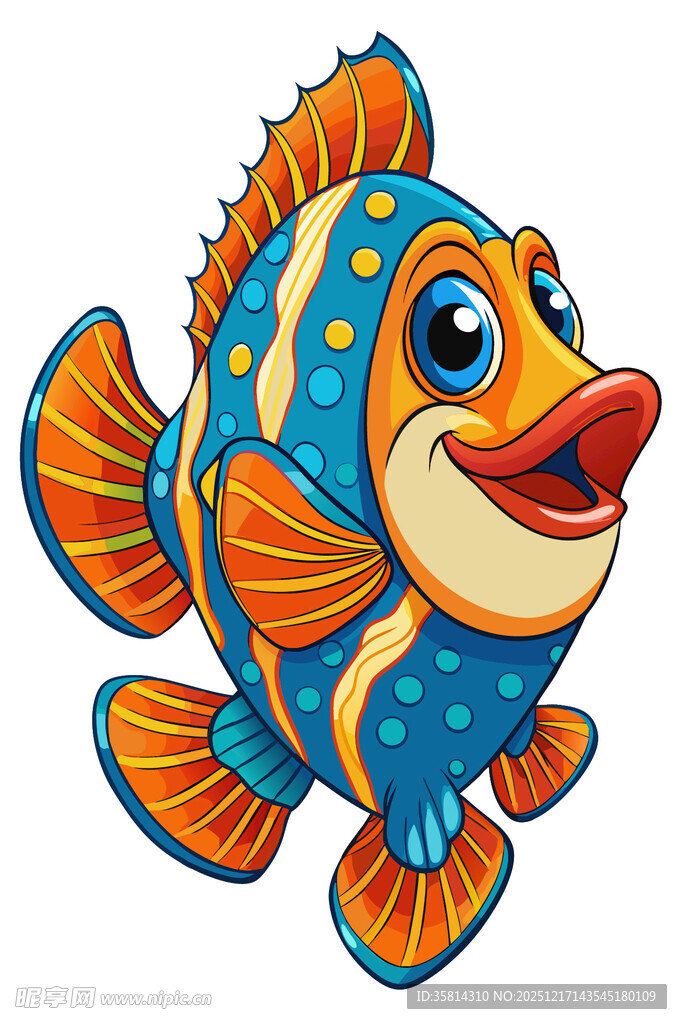 可爱彩色卡通鱼