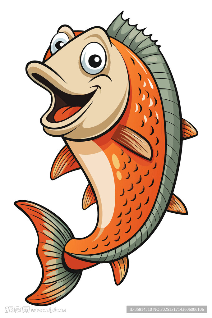 卡通欢乐鱼