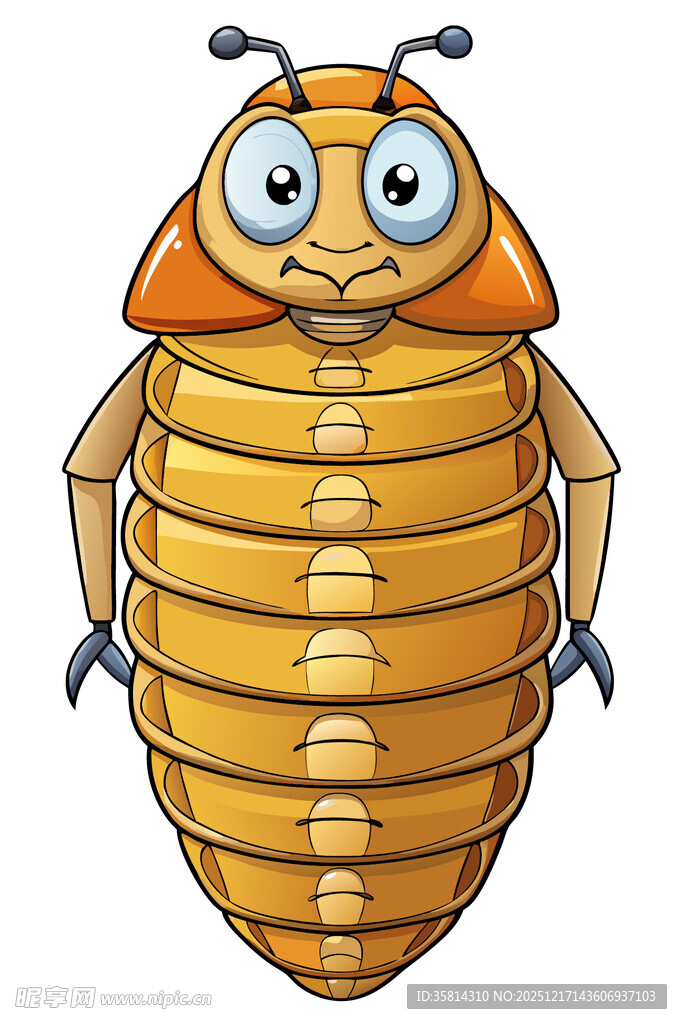 卡通形象的甲虫机器人