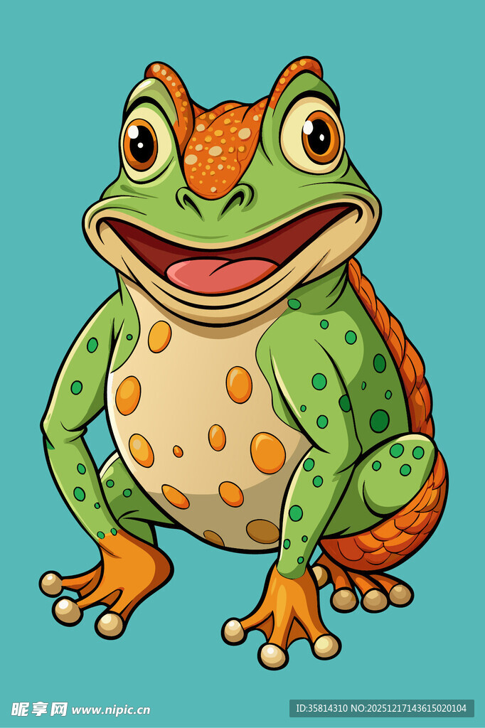 可爱绿青蛙卡通形象
