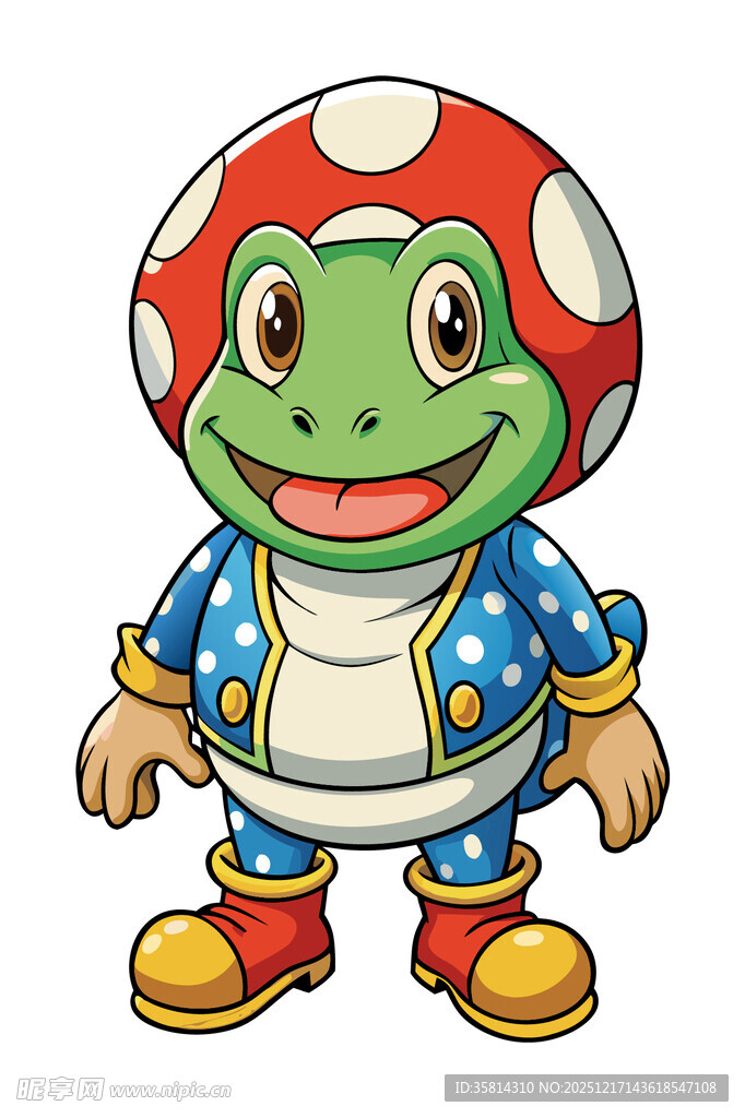 蘑菇青蛙卡通形象