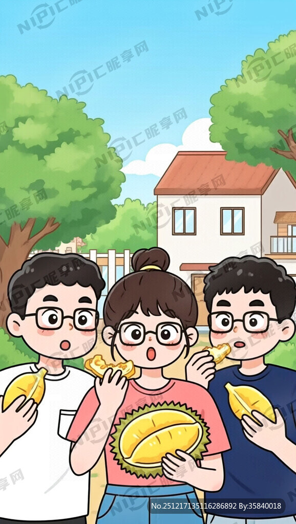 2位男士和1位女士卡通形象