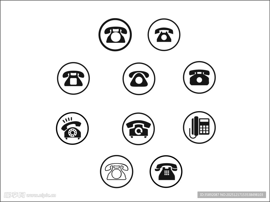 电话 座机 固话 传真 图标 