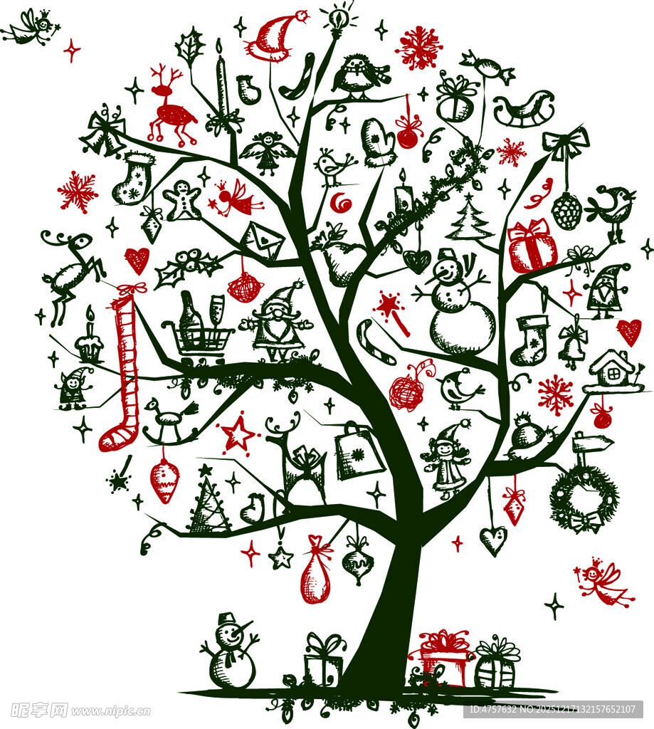 创意装饰树满是可爱元素